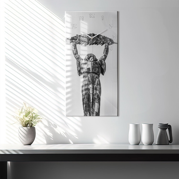 Reloj de cristal vertical La Estatua de la Libertad en Budapest - espejomat.es