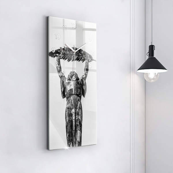 Reloj de cristal vertical La Estatua de la Libertad en Budapest - espejomat.es