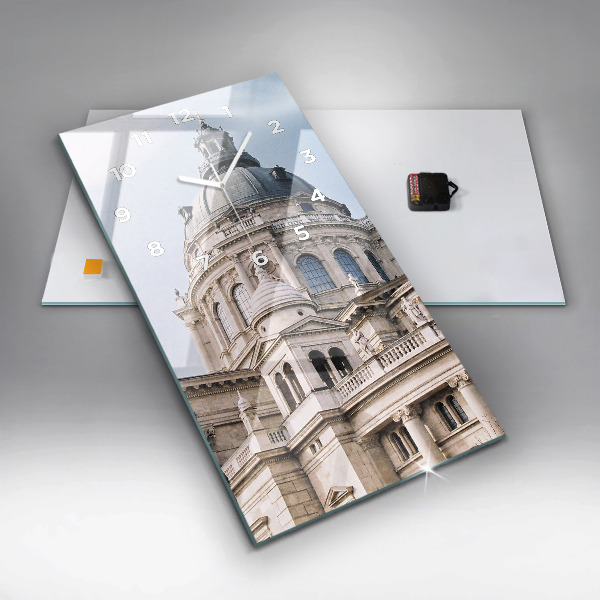 Reloj de vidrio vertical Basílica de San Esteban - espejomat.es