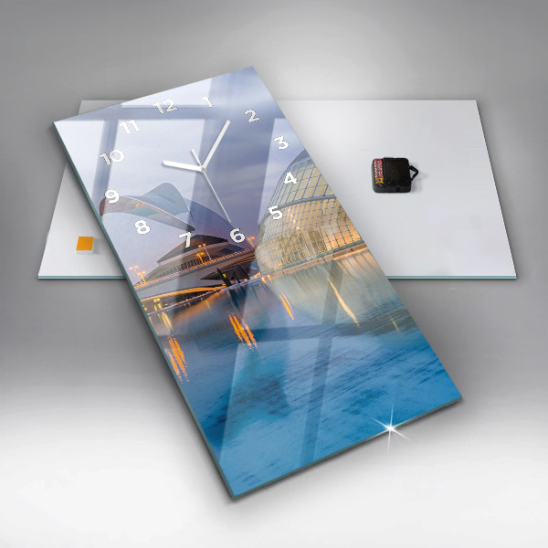 Reloj vertical Atardecer en la ciudad - espejomat.es