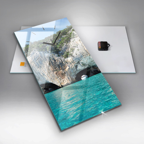 Reloj de cristal vertical Cueva submarina - espejomat.es