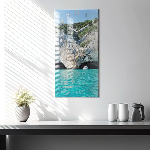 Reloj de cristal vertical Cueva submarina - espejomat.es