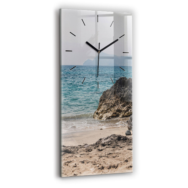Reloj vertical Vista del mar Mediterráneo - espejomat.es