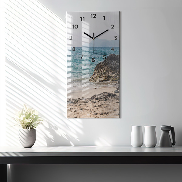 Reloj vertical Vista del mar Mediterráneo - espejomat.es