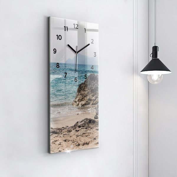 Reloj vertical Vista del mar Mediterráneo - espejomat.es