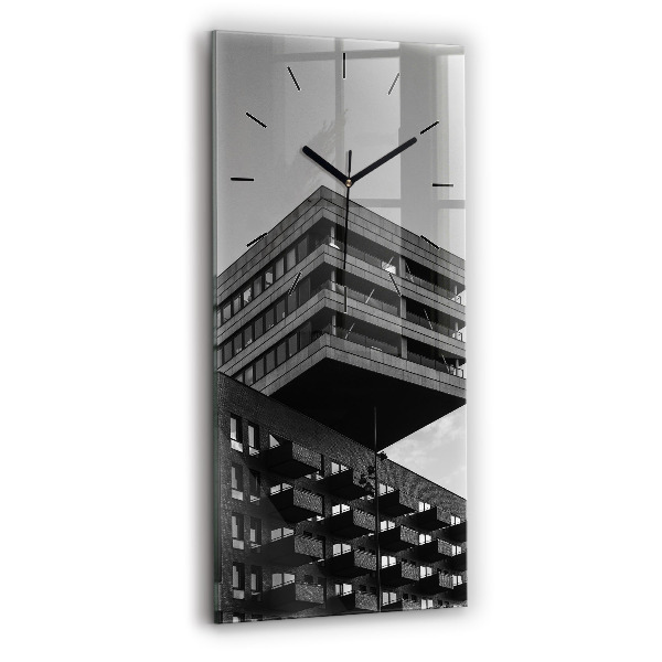 Reloj de vidrio vertical Arquitectura en Amsterdam - espejomat.es