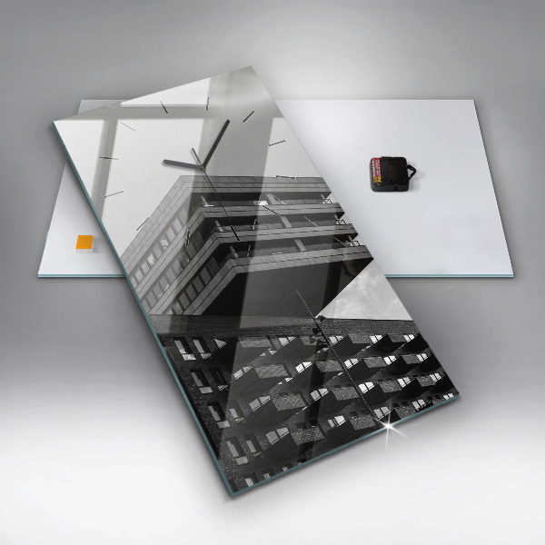 Reloj de vidrio vertical Arquitectura en Amsterdam - espejomat.es