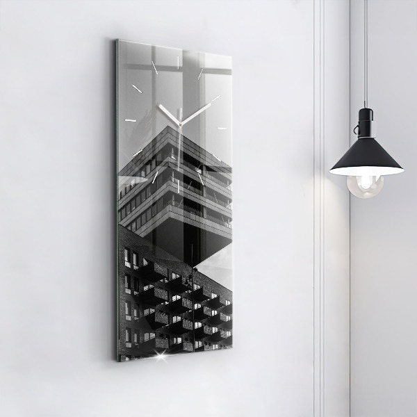 Reloj de vidrio vertical Arquitectura en Amsterdam - espejomat.es