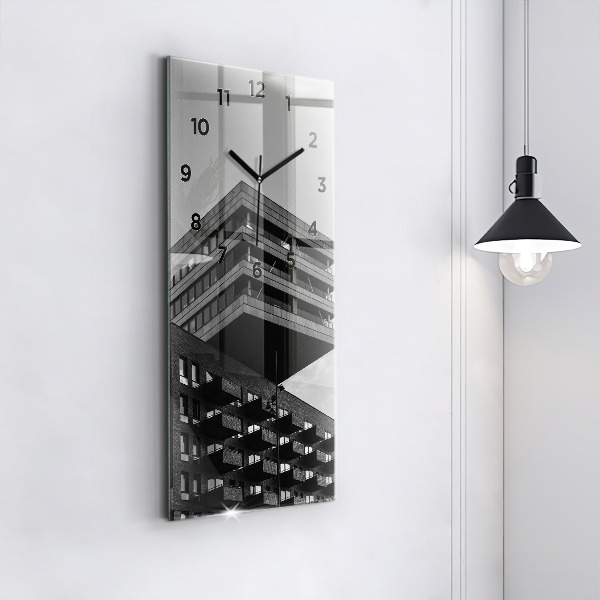 Reloj de vidrio vertical Arquitectura en Amsterdam - espejomat.es