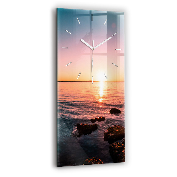 Reloj vertical Rocas al atardecer - espejomat.es