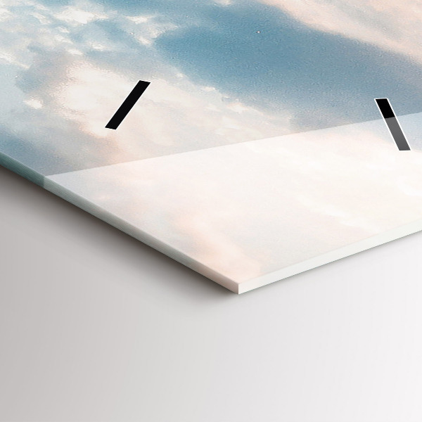 Reloj de vidrio vertical Isla en Croacia - espejomat.es