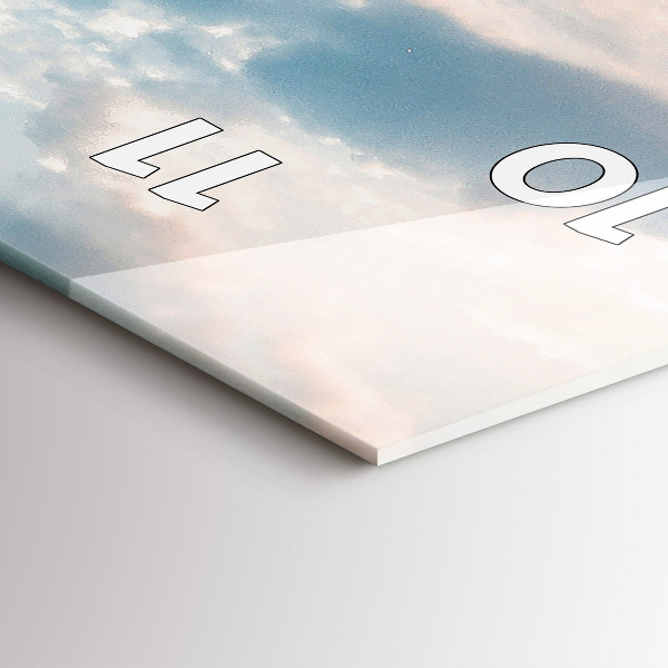 Reloj de vidrio vertical Isla en Croacia - espejomat.es