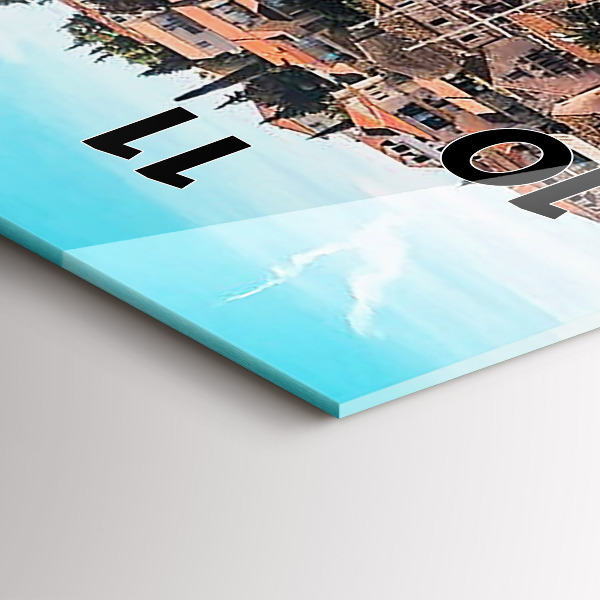 Reloj de cristal vertical Barcos en Croacia - espejomat.es