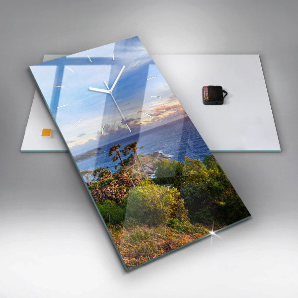 Reloj de vidrio vertical Phuket en Tailandia - espejomat.es