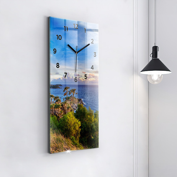 Reloj de vidrio vertical Phuket en Tailandia - espejomat.es