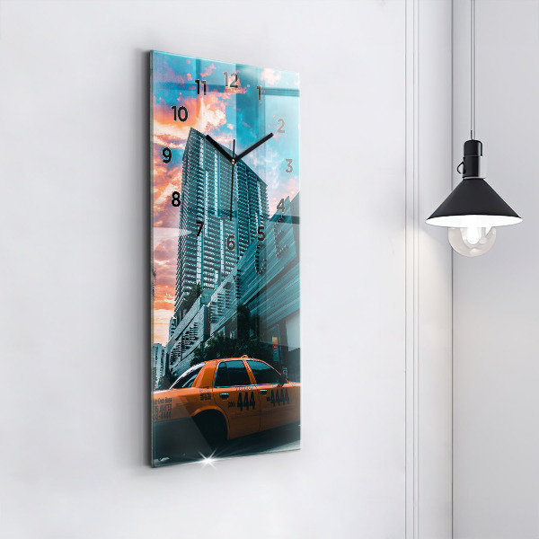 Reloj de cristal vertical Miami, Florida - espejomat.es