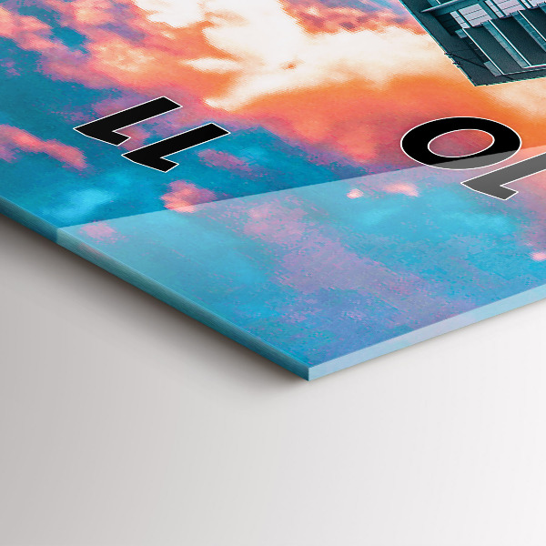 Reloj de cristal vertical Miami, Florida - espejomat.es