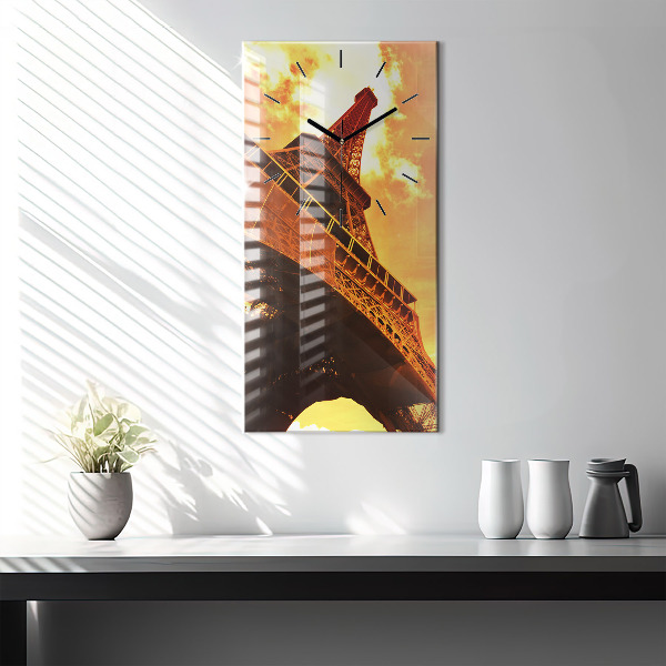 Reloj de vidrio vertical Río Hamburgo Alemania - espejomat.es