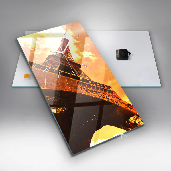 Reloj de vidrio vertical Río Hamburgo Alemania - espejomat.es