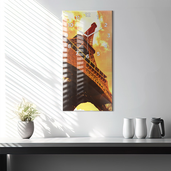 Reloj de vidrio vertical Río Hamburgo Alemania - espejomat.es