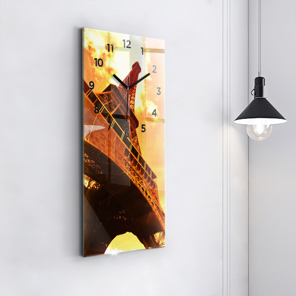 Reloj de vidrio vertical Río Hamburgo Alemania - espejomat.es