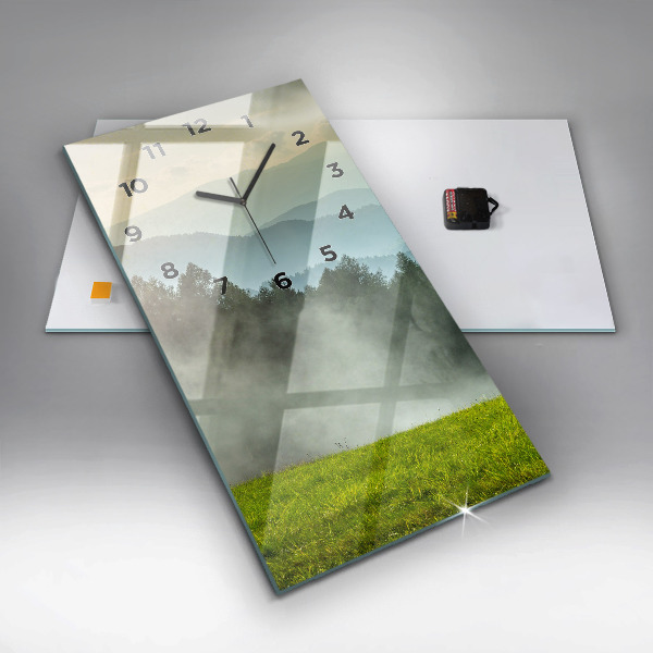Reloj de vidrio vertical Paisaje de montaña - espejomat.es