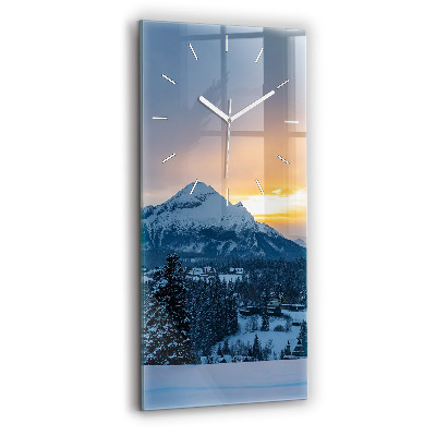 Reloj de vidrio vertical Paisaje de montaña - espejomat.es