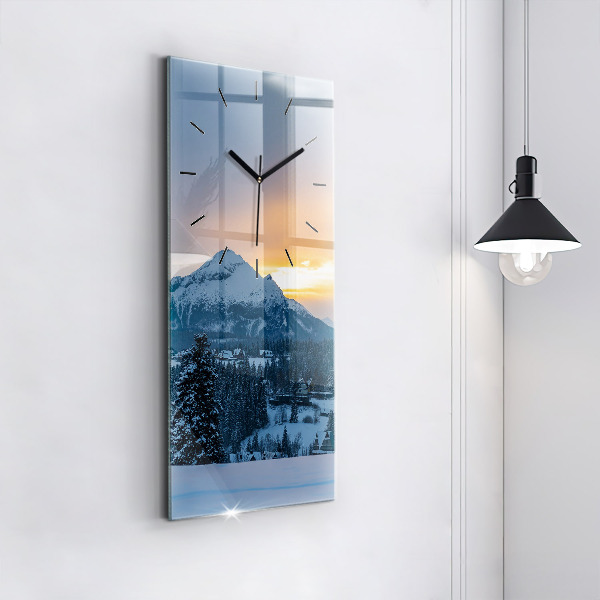 Reloj de vidrio vertical Paisaje de montaña - espejomat.es