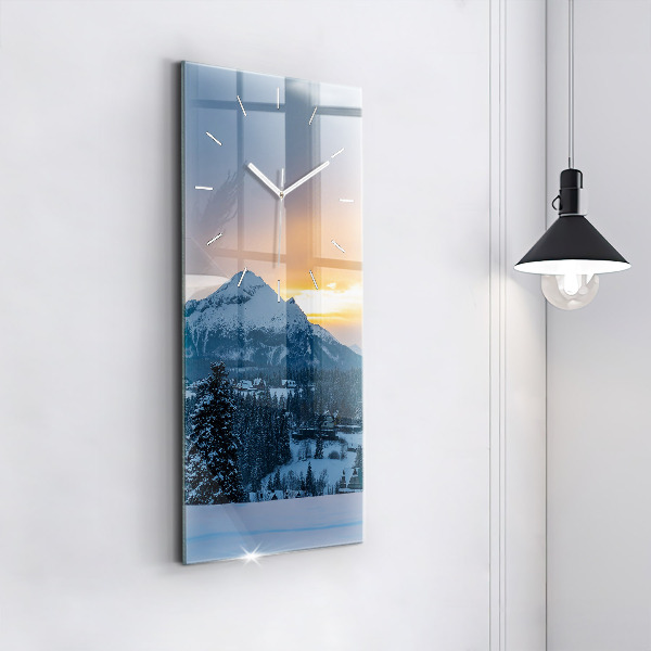 Reloj de vidrio vertical Paisaje de montaña - espejomat.es