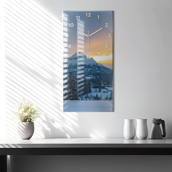 Reloj de vidrio vertical Paisaje de montaña - espejomat.es