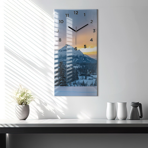 Reloj de vidrio vertical Paisaje de montaña - espejomat.es