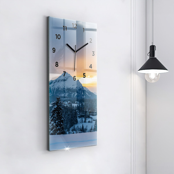 Reloj de vidrio vertical Paisaje de montaña - espejomat.es