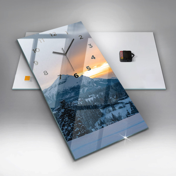 Reloj de vidrio vertical Paisaje de montaña - espejomat.es