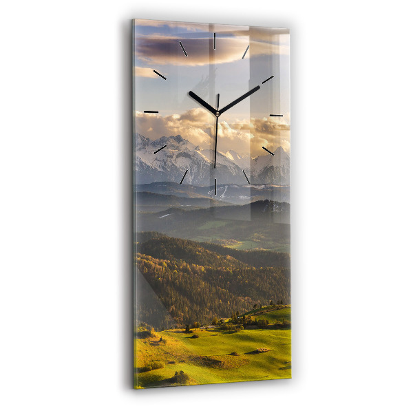 Reloj de vidrio vertical Pieniny - Alto Pico - espejomat.es