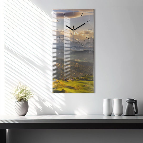 Reloj de vidrio vertical Pieniny - Alto Pico - espejomat.es