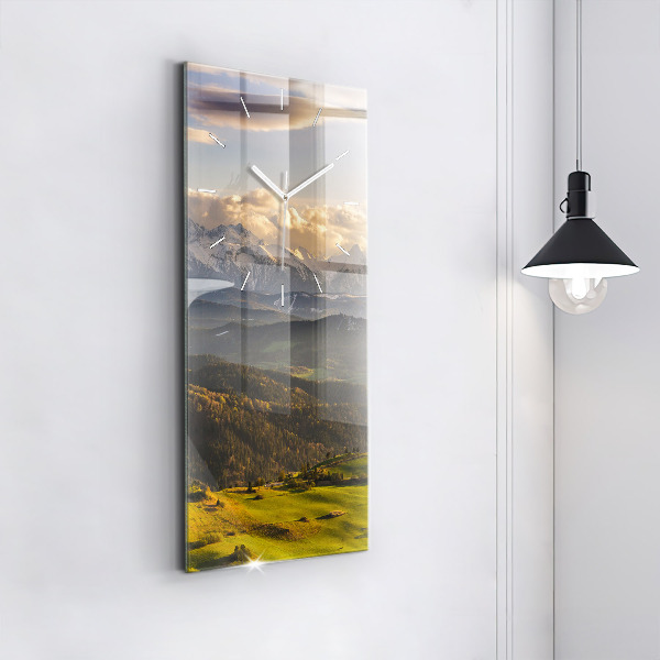 Reloj de vidrio vertical Pieniny - Alto Pico - espejomat.es