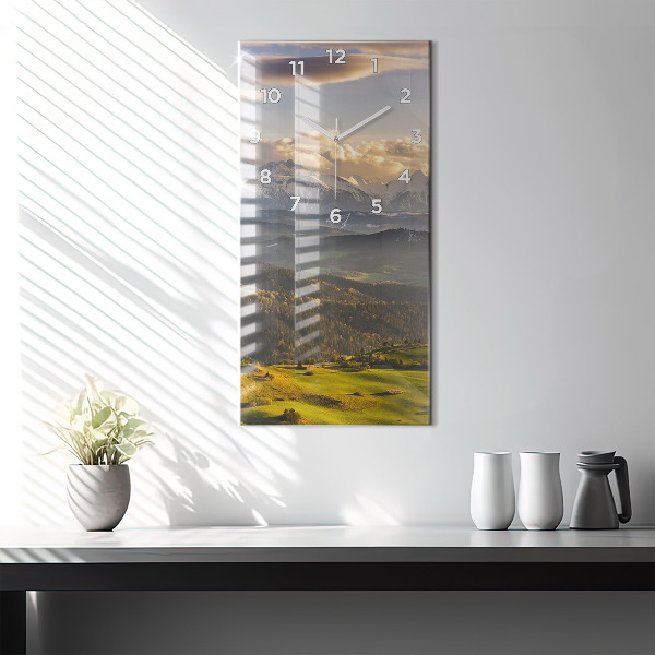 Reloj de vidrio vertical Pieniny - Alto Pico - espejomat.es