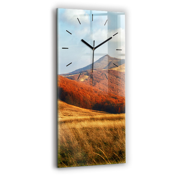 Reloj de vidrio vertical Paisaje de montaña en otoño - espejomat.es