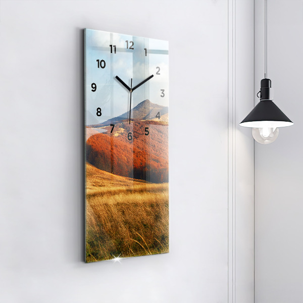 Reloj de vidrio vertical Paisaje de montaña en otoño - espejomat.es