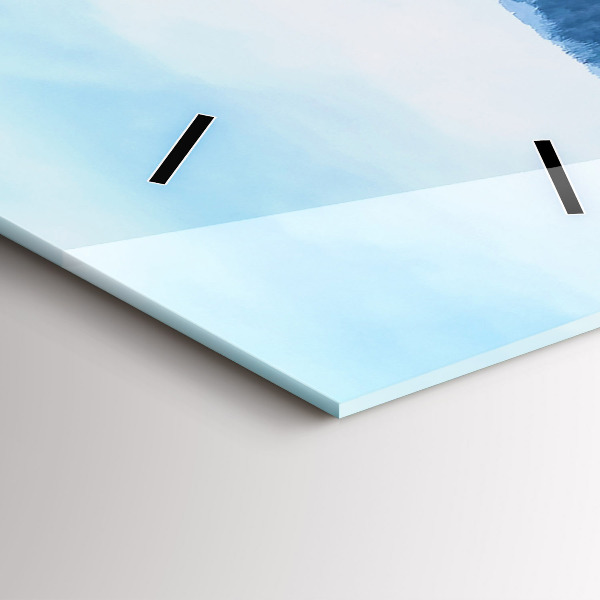 Reloj vertical Panorama de una ciudad en invierno - espejomat.es