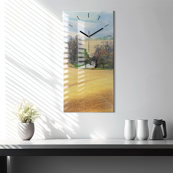 Reloj vertical Paisaje rural de Moravia - espejomat.es