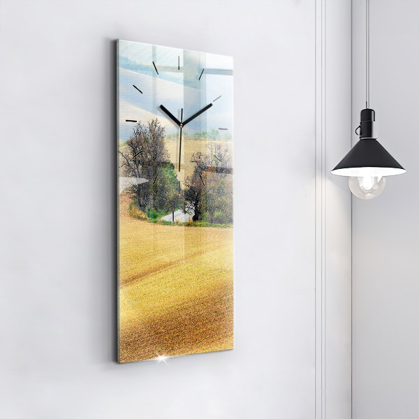 Reloj vertical Paisaje rural de Moravia - espejomat.es