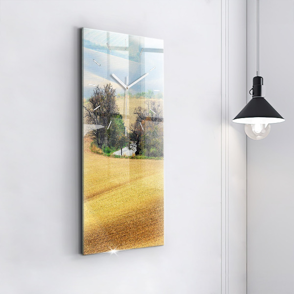 Reloj vertical Paisaje rural de Moravia - espejomat.es