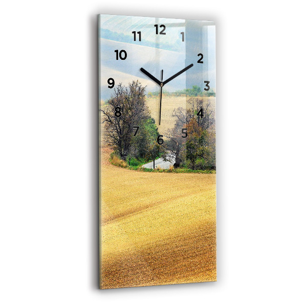 Reloj vertical Paisaje rural de Moravia - espejomat.es