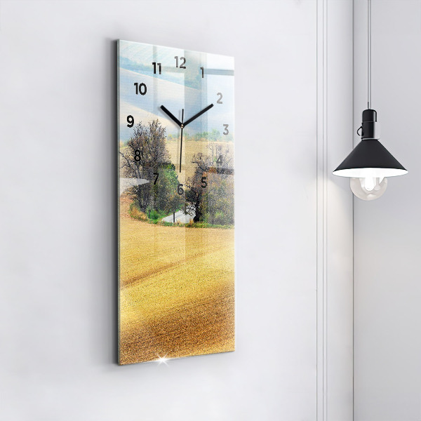 Reloj vertical Paisaje rural de Moravia - espejomat.es