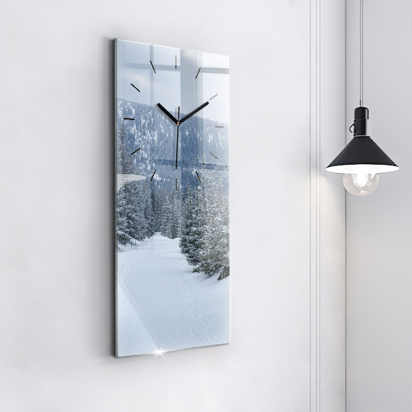 Reloj vertical Montañas gigantes checas en invierno - espejomat.es