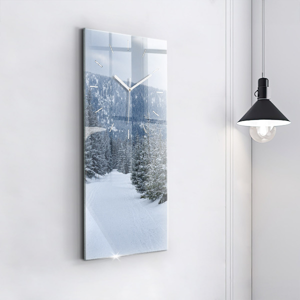 Reloj vertical Montañas gigantes checas en invierno - espejomat.es