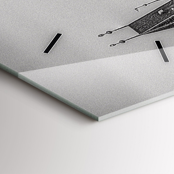 Reloj de vidrio vertical Vista del Puente de Carlos Praga - espejomat.es