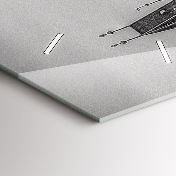 Reloj de vidrio vertical Vista del Puente de Carlos Praga - espejomat.es