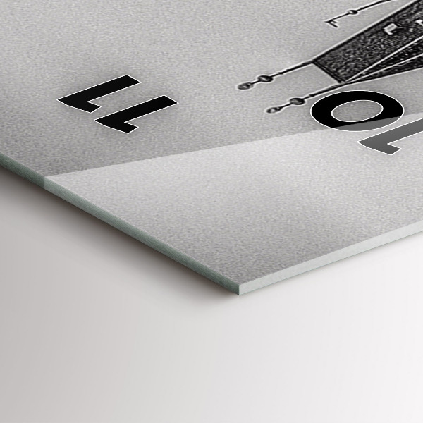 Reloj de vidrio vertical Vista del Puente de Carlos Praga - espejomat.es